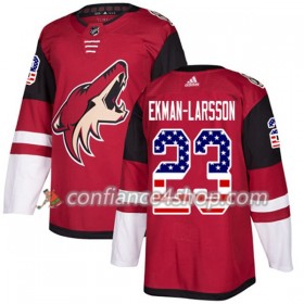 Adidas Maillot de Hockey Arizona Coyotes Oliver Ekman-Larsson 23 2017-2018 Rouge USA Flag Fashion Authentic - Homme